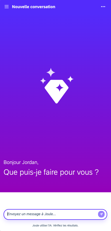Joule chat: new conversation